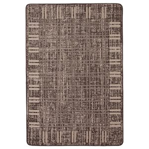 ECARPET Solea 3.25-ft x 4.5-ft Chocolate Rectangular Area rug