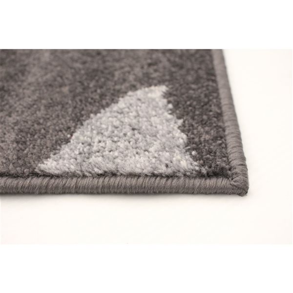 ECARPET Presly 5.25-ft x 7.25-ft Anthracite and Pink Rectangular Area rug