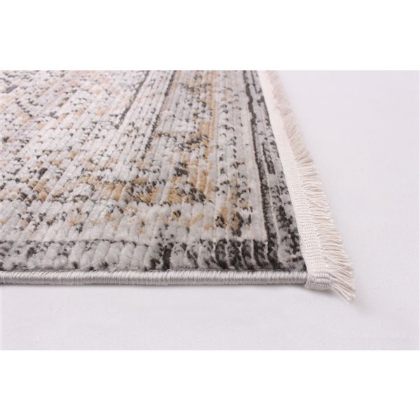 Tapis Rhapsody par ECARPET rectangulaire taupe de 5,25 pi x 7,25 pi