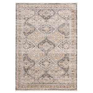 ECARPET Rhapsody 5.25-ft x 7.25-ft Taupe Rectangular Area rug