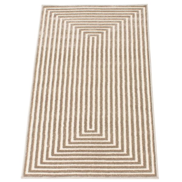 Tapis Trona par ECARPET rectangulaire taupe de 2,75 pi x 5 pi