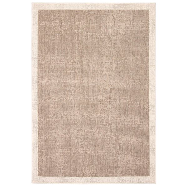 ECARPET Sisal Classic 4-ft x 5.5-ft Taupe and Champagne Rectangular Area rug