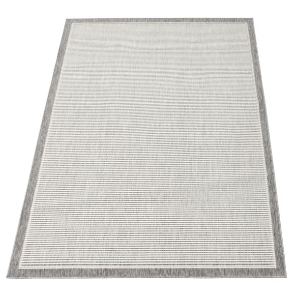 ECARPET Oxford 4-ft x 5.5-ft Grey Rectangular Area rug