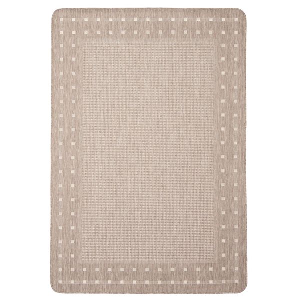 Tapis Nadia par ECARPET rectangulaire taupe de 4,5 pi x 6,5 pi