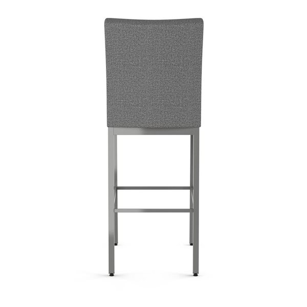 Tabouret de bar Amisco Industries Perry 30 po en tissu gris/métal gris brillant