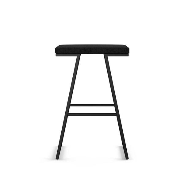 Amisco Industries Axis 30-in Bar Stool - Black PVC/Black Metal