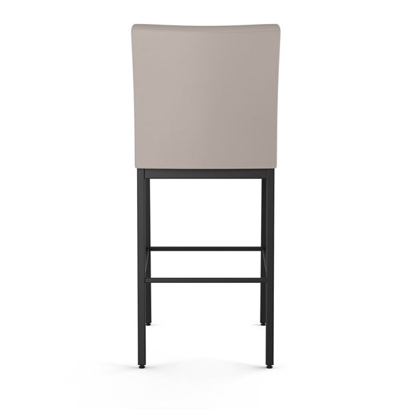 Amisco Industries Perry Plus 30-in Bar Stool - Cream Faux Leather/Black Metal