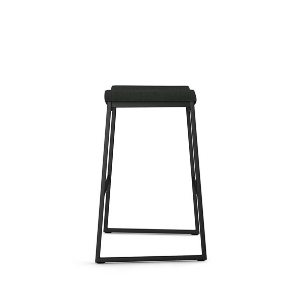 Amisco Industries David 26-in Counter Stool - Black Polyester/Black Metal