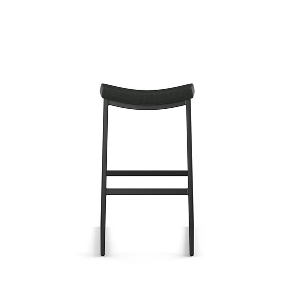 Amisco Industries David 26-in Counter Stool - Black Polyester/Black Metal