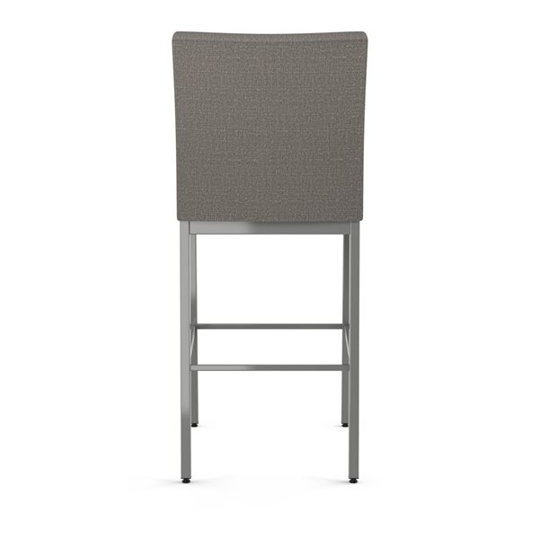 Amisco Industries Perry Plus 30-in Bar Stool - Silver Grey Polyester/Metallic Grey Metal