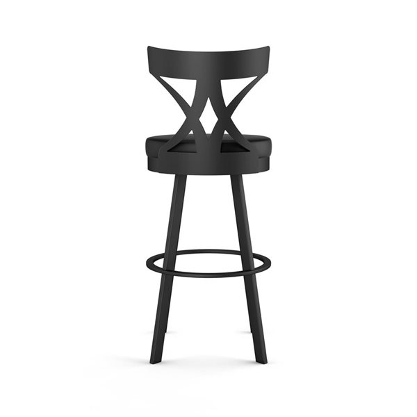 Tabouret comptoir pivotant Amisco Industries Washington 26 po en similicuir noir/métal noir