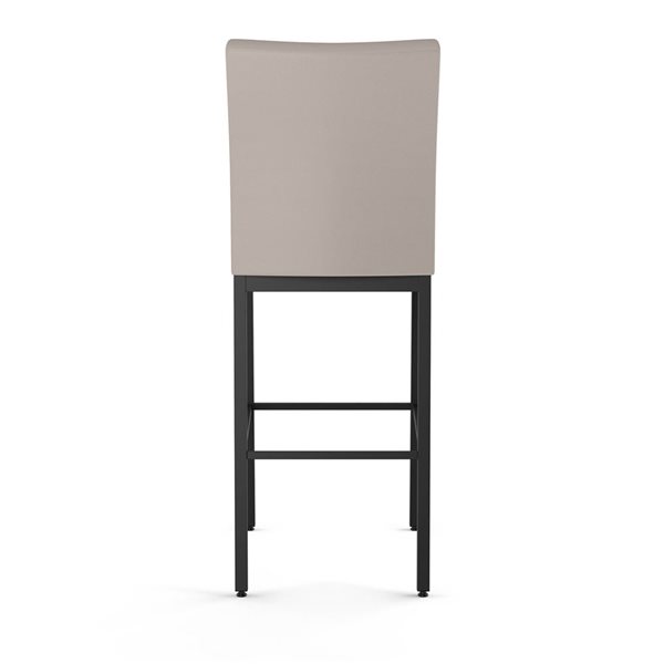 Amisco Industries Perry 30-in Bar Stool - Cream Faux Leather/Black Metal