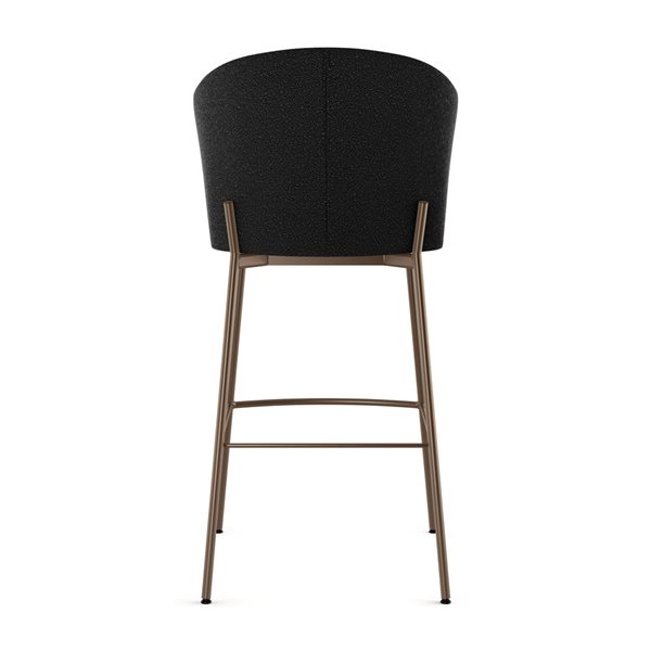 Amisco Industries Camilla 30-in Bar Stool - Charcoal Grey Polyester/Bronze Metal