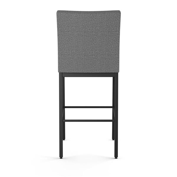 Amisco Industries Perry Plus 30-in Bar Stool - Grey Woven Fabric/Black Metal