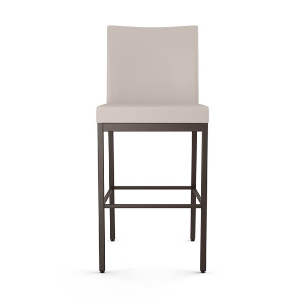 Amisco Industries Perry Plus 26-in Counter Stool - Cream Faux Leather/Dark Brown Metal