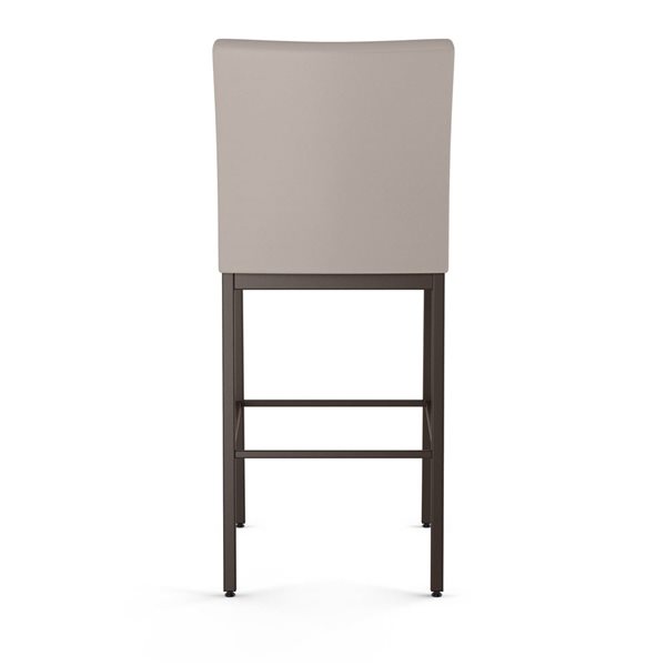 Amisco Industries Perry Plus 26-in Counter Stool - Cream Faux Leather/Dark Brown Metal