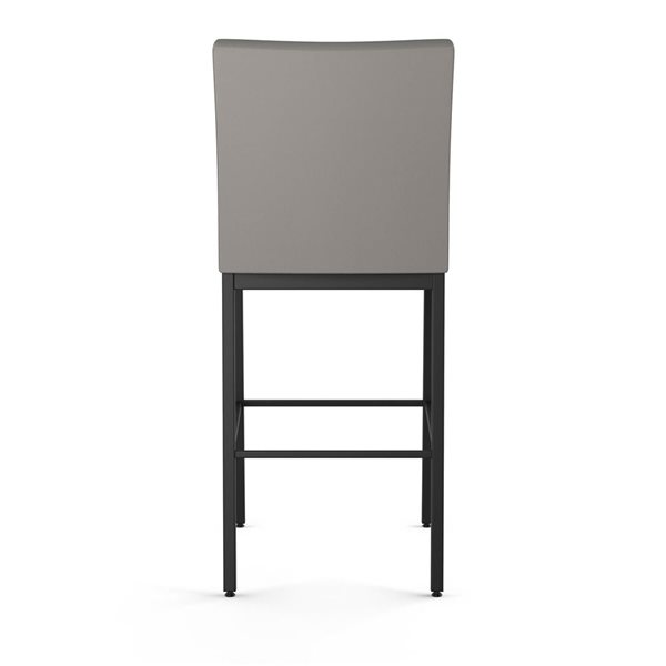 Amisco Industries Perry Plus 26-in Counter Stool - Taupe Grey Faux Leather/Black Metal