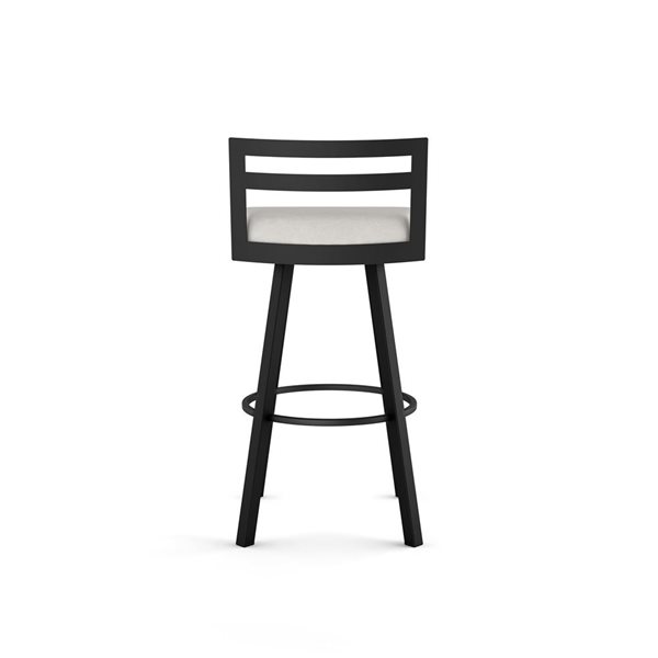 Tabouret comptoir pivotant Amisco Industries Derek 26 po en polyuréthane gris pâle/ métal noir