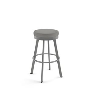 Tabouret comptoir pivotant Amisco Industries Swice 26 po en polyester gris/métal gris