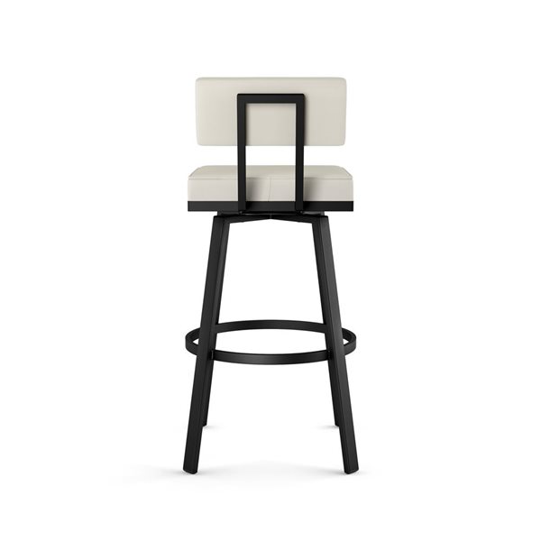 Amisco Industries Staten 26 In Swivel Counter Stool Off White Faux