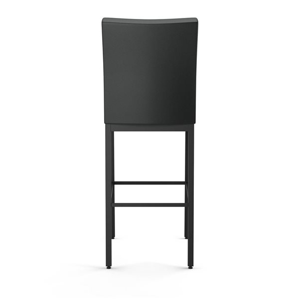 Amisco Industries Perry 26-in Counter Stool - Black Faux Leather/Black Metal