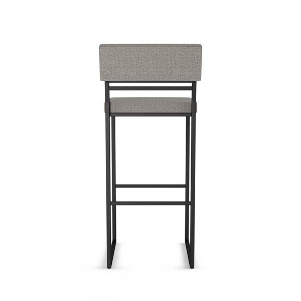 Amisco Industries Everly 30-in Bar Stool - Silver Grey Polyester/Black Metal