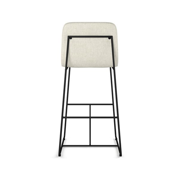 Amisco Industries Winslet 26-in Counter Stool - Light Beige PVC/Black Metal