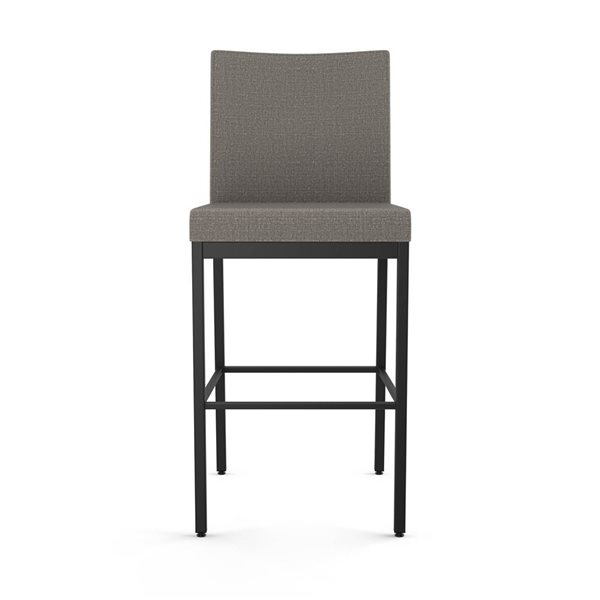 Amisco Industries Perry Plus 26-in Counter Stool - Silver Grey Polyester/Black Metal