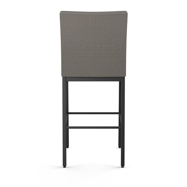 Amisco Industries Perry Plus 26-in Counter Stool - Silver Grey Polyester/Black Metal