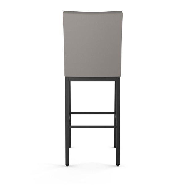 Tabouret de comptoir Amisco Industries Perry 26 po en similicuir gris foncé/métal noir