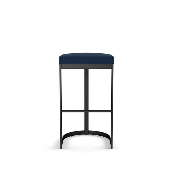 Tabouret de bar Amisco Industries Lester 30 po en polyuréthane bleu/métal noir