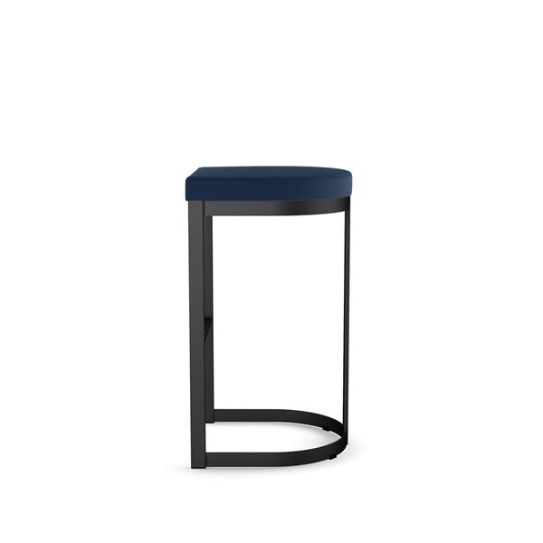 Tabouret de bar Amisco Industries Lester 30 po en polyuréthane bleu/métal noir