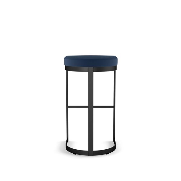 Tabouret de bar Amisco Industries Lester 30 po en polyuréthane bleu/métal noir