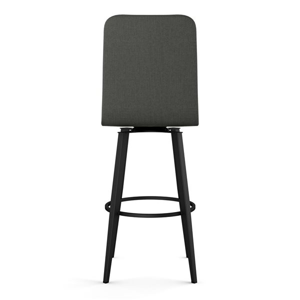 Tabouret comptoir pivotant Amisco Industries Watson 26 po en polyester gris charbon/métal noir