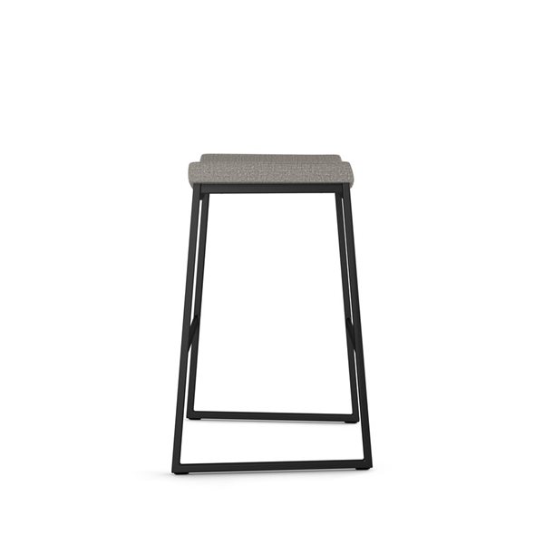 Amisco Industries David 30-in Bar Stool - Silver Grey Polyester/Black Metal