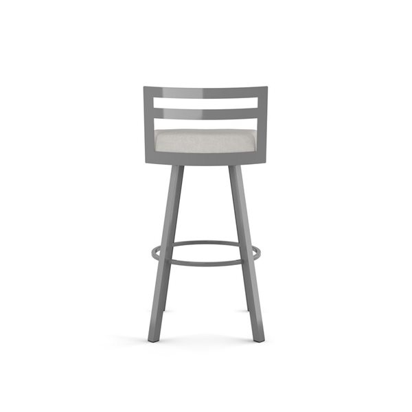 Tabouret comptoir pivotant Amisco Industries Derek 26 po en polyuréthane gris pâle/ métal gris