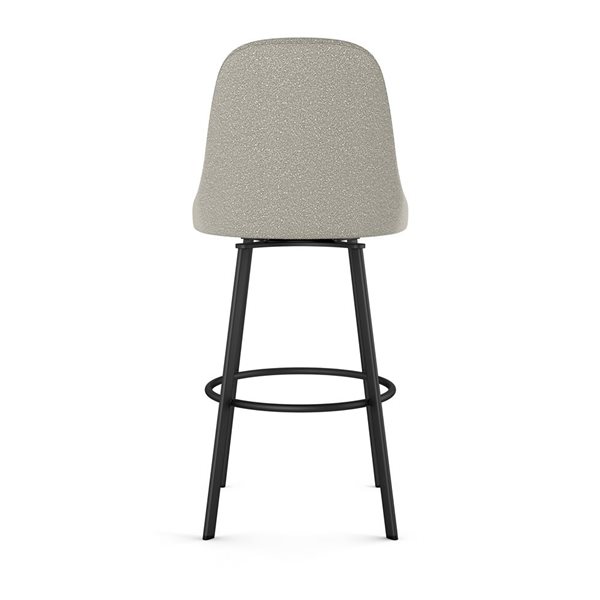 Tabouret comptoir pivotant Amisco Industries Harper 26 po en bouclé beige et gris/métal noir