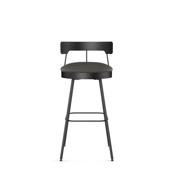 Tabouret comptoir pivotant Amisco Industries Monza 26 po en polyuréthane gris/métal noir