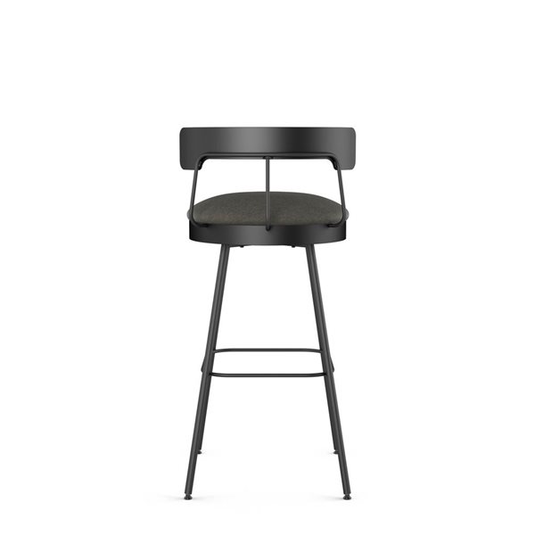 Tabouret comptoir pivotant Amisco Industries Monza 26 po en polyuréthane gris/métal noir