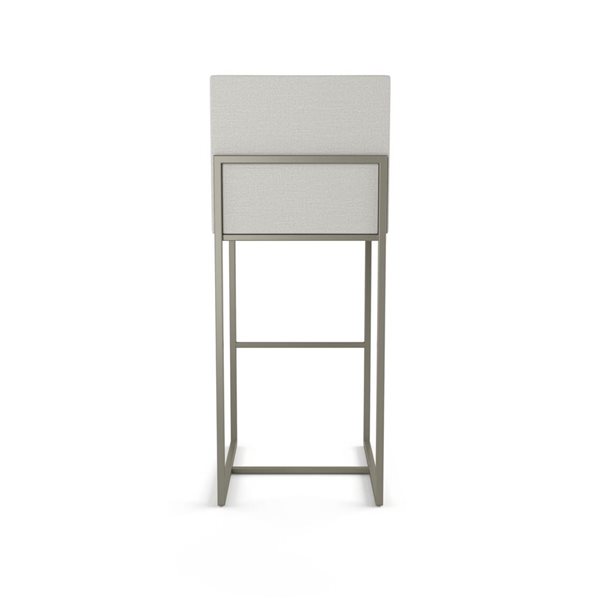 Tabouret de comptoir Amisco Industries Derry 26 po en polyester gris pâle/métal gris