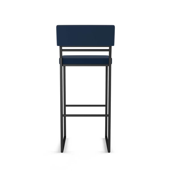 Amisco Industries Everly 26-in Counter Stool - Blue Polyurethane/Black Metal