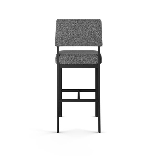 Amisco Industries Avery 30-in Bar Stool - Grey Woven Fabric/Black Metal