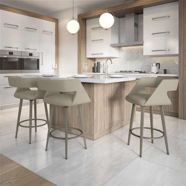 Greige shop counter stools