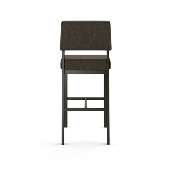 Amisco Industries Avery 26-in Counter Stool - Dark Brown Grey Polyester/Dark Grey Metal