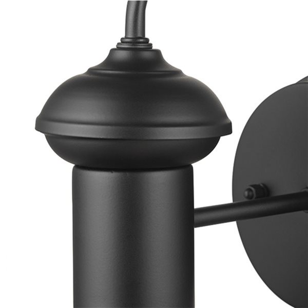 Globe Electric Martes 10-in H Matte Black Hardwired Outdoor Wall Light