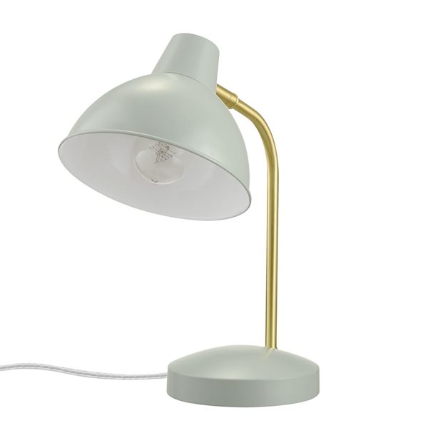 Globe Electric Willow 15-in Matte Sage Green Desk Lamp With Metal Shade