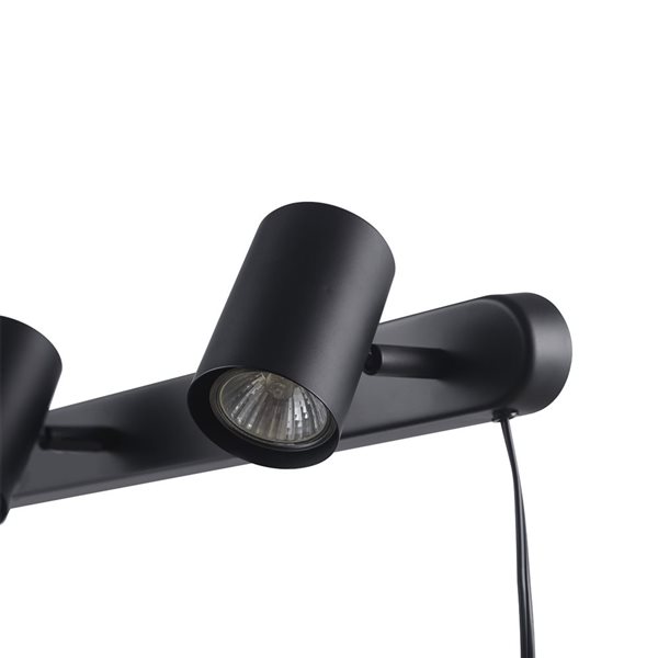 Globe Electric Dale 22.25-in 3-Light Matte Black Plug-In Track Lighting