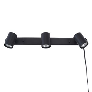 Globe Electric Dale 22.25-in 3-Light Matte Black Plug-In Track Lighting