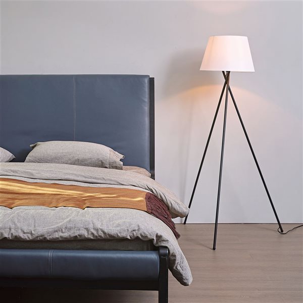 Globe Electric Allen 59-in Matte Black Standard Floor Lamp