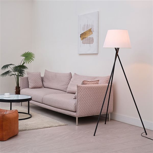 Globe Electric Allen 59-in Matte Black Standard Floor Lamp